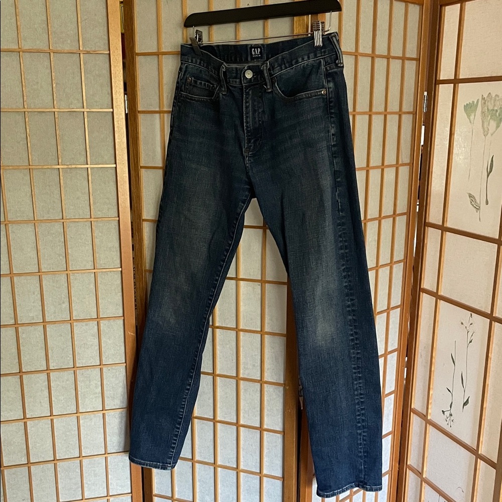 GAP Men's Dark Blue Straight Jeans
